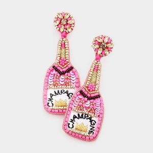 Champagne sequin earrings